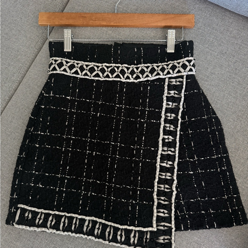 Elizabetta Franchi Tweed Mini Skirt 40IT